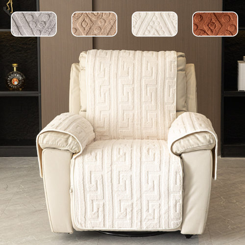 跨境专供舒棉绒芝华仕椅子垫一片式防滑电动躺椅轻奢按摩椅沙发垫