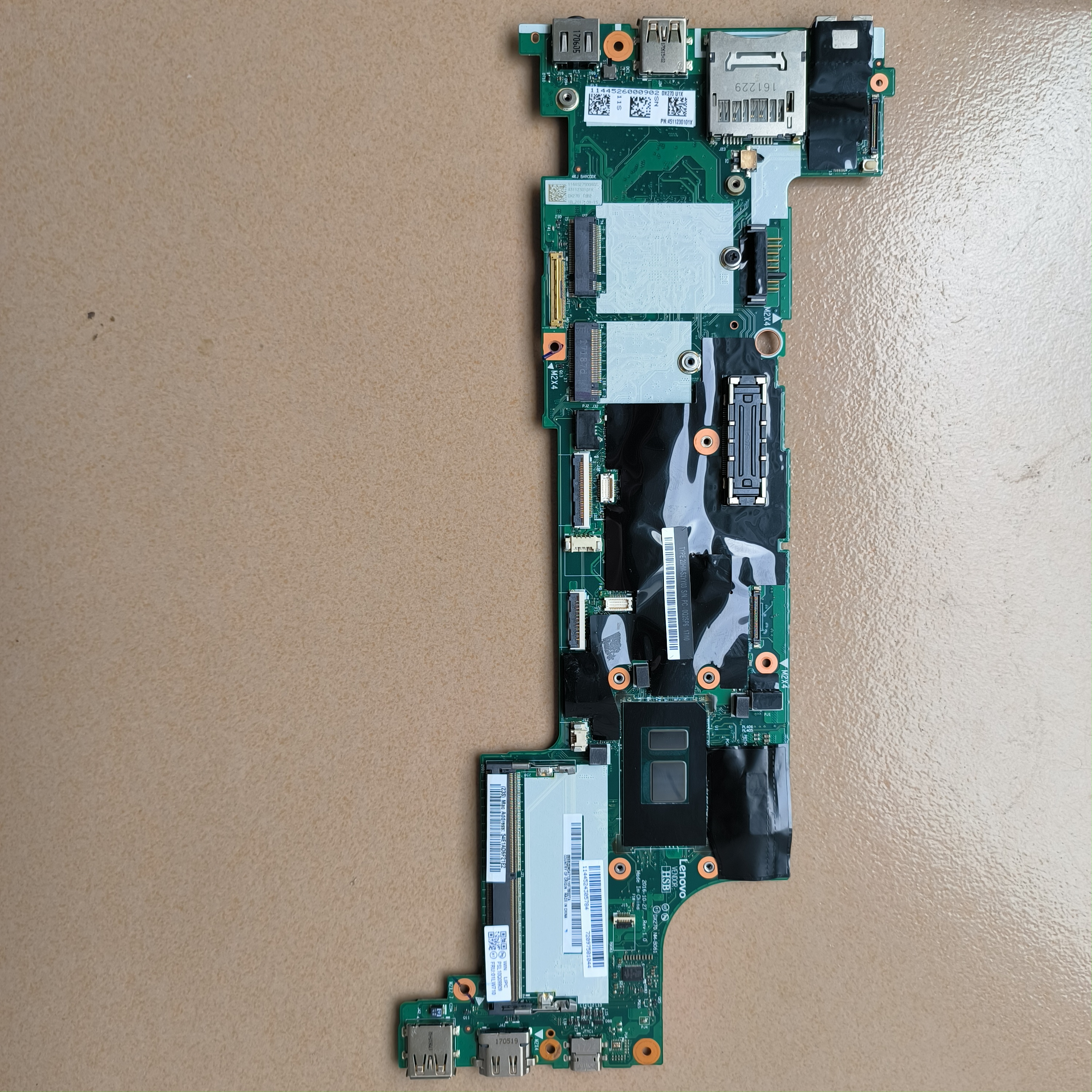 联想 X270 X260 主板 CPU i5 7200 7300 版号NM-B061 FRU 01LW710