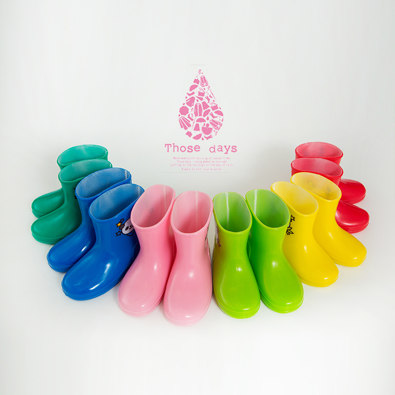 安全日本those彩色超软儿童雨鞋