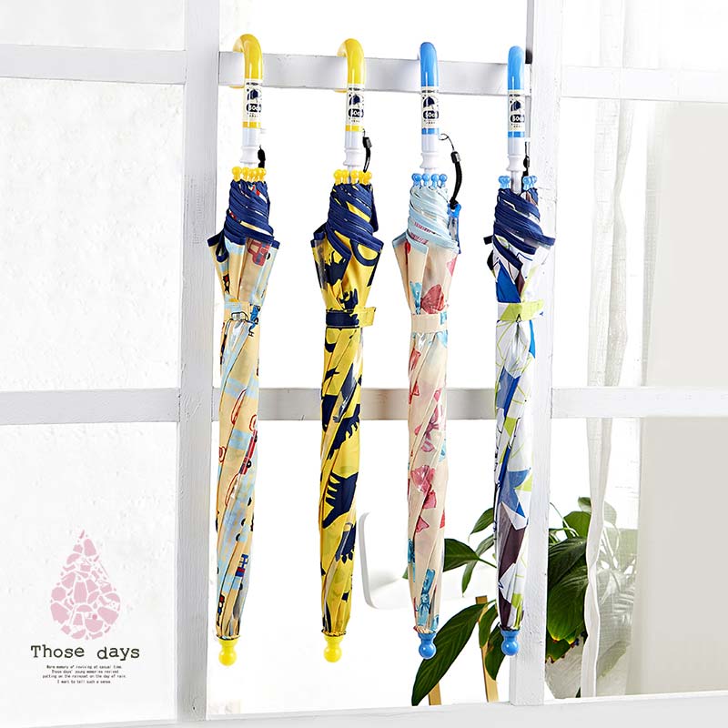 日本Those days小朋友男孩女孩卡通可爱透明双拼款儿童长柄晴雨伞