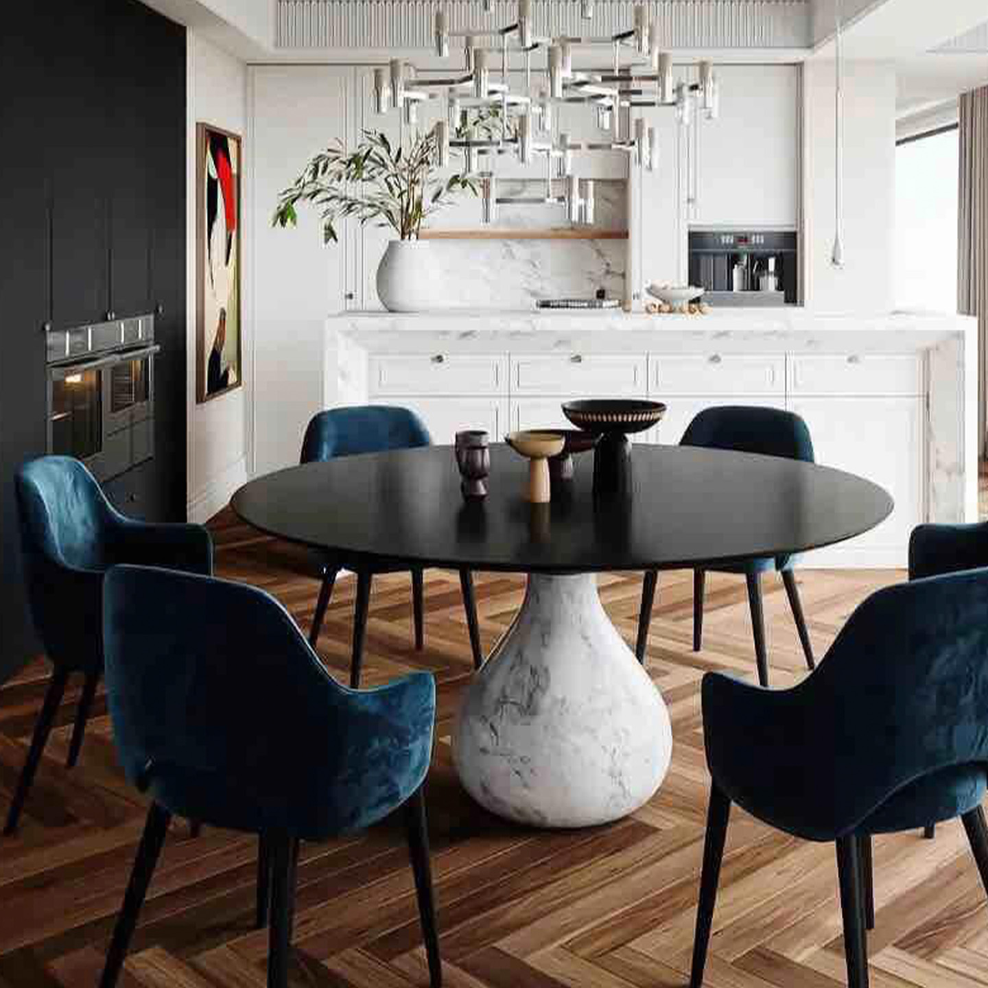 AQUA水滴餐桌意式极简风格