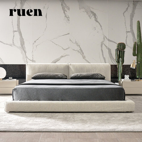 榻榻米如恩意式极简双人床布艺床