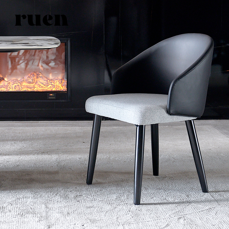 如恩意式极简设计师品牌餐椅