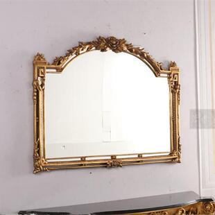 135*100横板美式乡村复古风别墅浴室镜 卫生间镜 餐边柜镜装饰镜