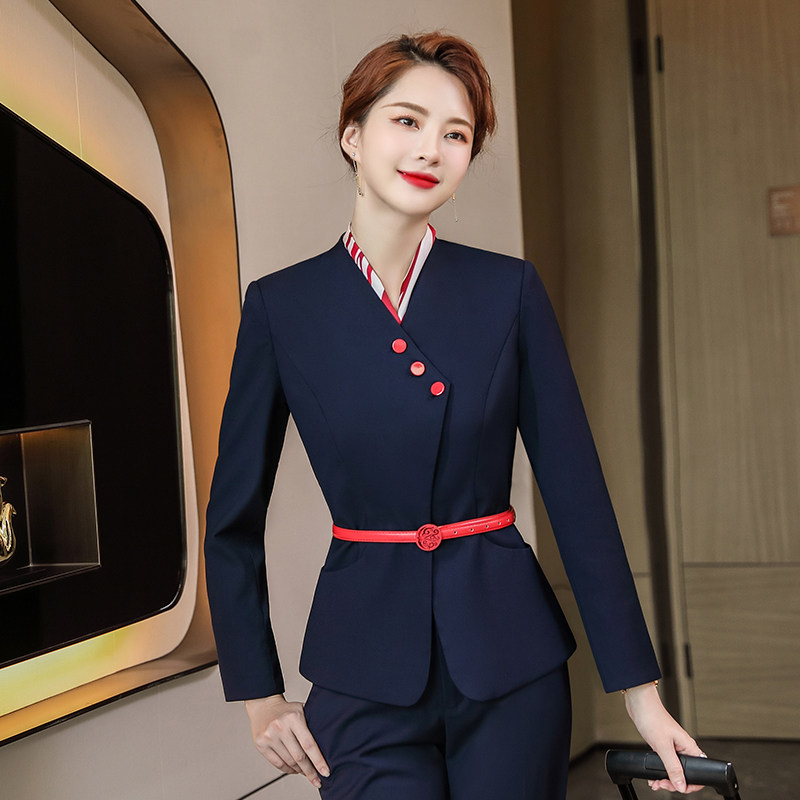 单件/套装职业西装秋女长袖酒店前台工作服珠宝店餐厅案场客工装