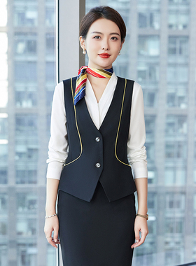 单件/套装空姐乘务员制服工作服珠宝店酒店前台收银员职业装马甲