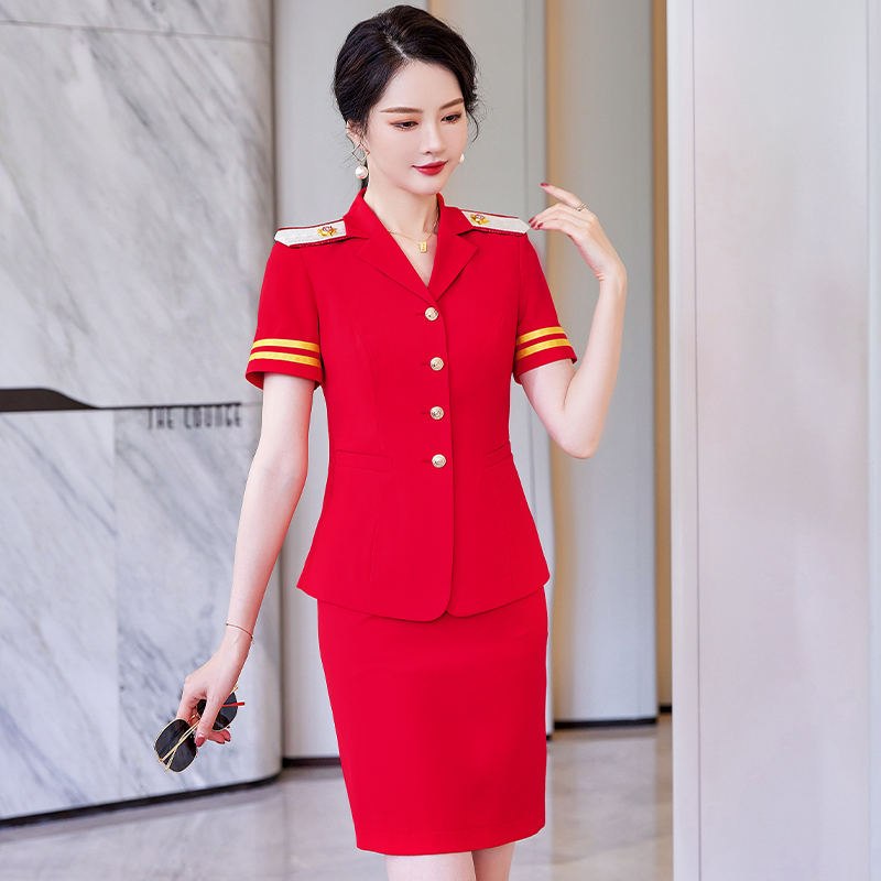 单件/套装短袖女款军乐队服装演出服打鼓服锣鼓队空姐制服工作服