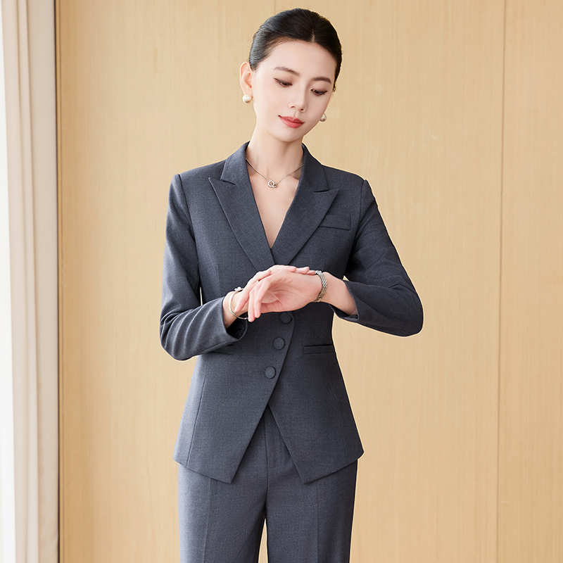 单件/套装酒店前台接待职业装女长袖西服商务正装秋珠宝销售工装