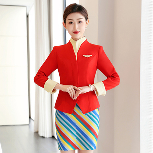 单件/套装销售制服女空姐秋面试军鼓礼仪职业前台院校工作服外套
