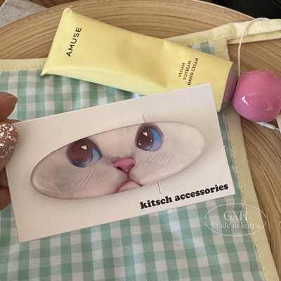 鞠婧祎同款小猫发夹 韩国进口kitsch正品发夹