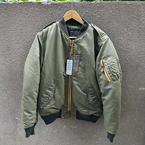 落色做旧L2复古成衣水洗飞行服 OS版型军事风肩标棉服夹克外套