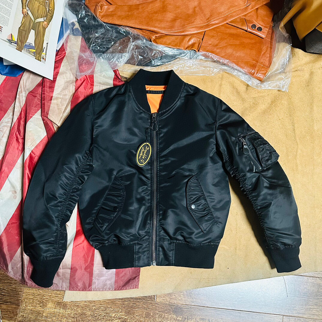 日产Ma1战斗棒球领海空飞行服户外机能通勤纯色两面穿单款薄夹克