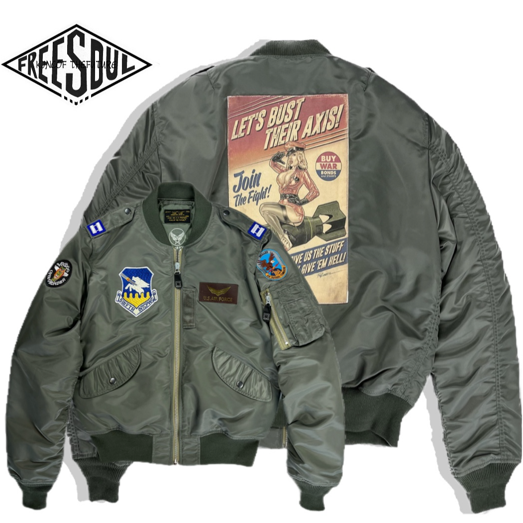 孤品出口纯原L2-B棉款飞行夹克上卫立体肩章复古背部帆布招贴画