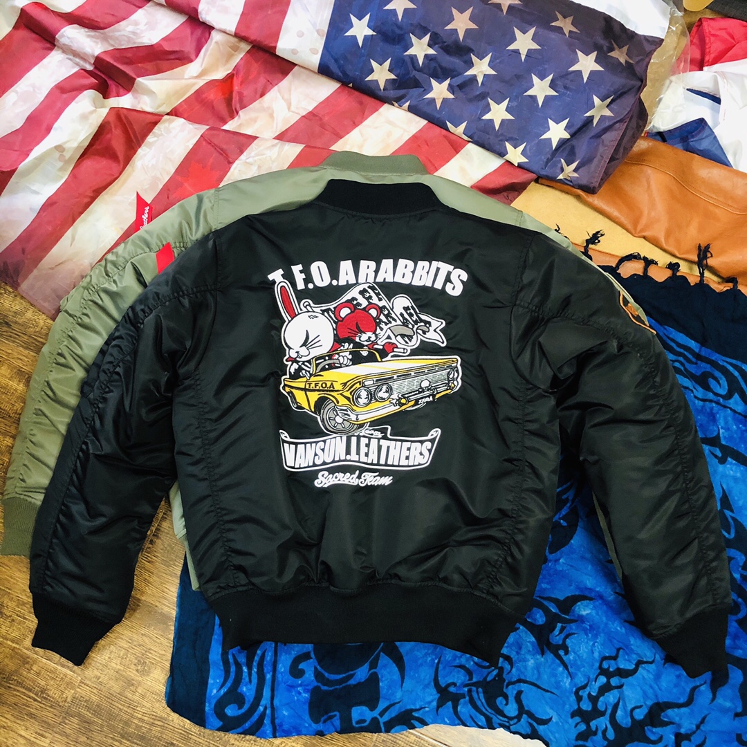 混羊毛G07单耳兔Vanson Ma1飞行服夹克棉服短款外套CONMAR拉链