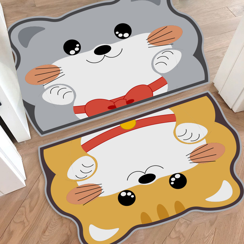 硅藻泥软垫浴室防滑垫吸水地垫卫浴脚垫可爱卡通猫咪门垫门口地垫,个性定制/设计服务/DIY,地毯/地垫定制,淘宝优惠券,粉丝福利购,淘宝优惠卷