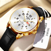 瑞士正品 牌手表男全自动机械表防水时尚 夜光学生真皮带石英表十大