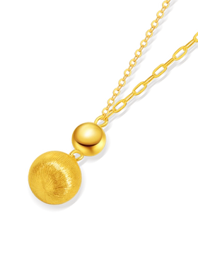 老庙精雕球几何悦己项链