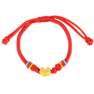 老庙黄金足金悟空筋斗云如意祥云转运珠手绳3D工艺福运儿童周岁礼