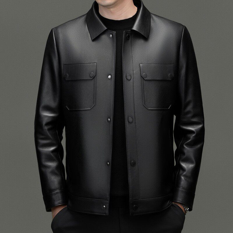海宁皮衣男款2026新款真皮正品今年流行爆款时尚冬可脱卸鹅绒内胆
