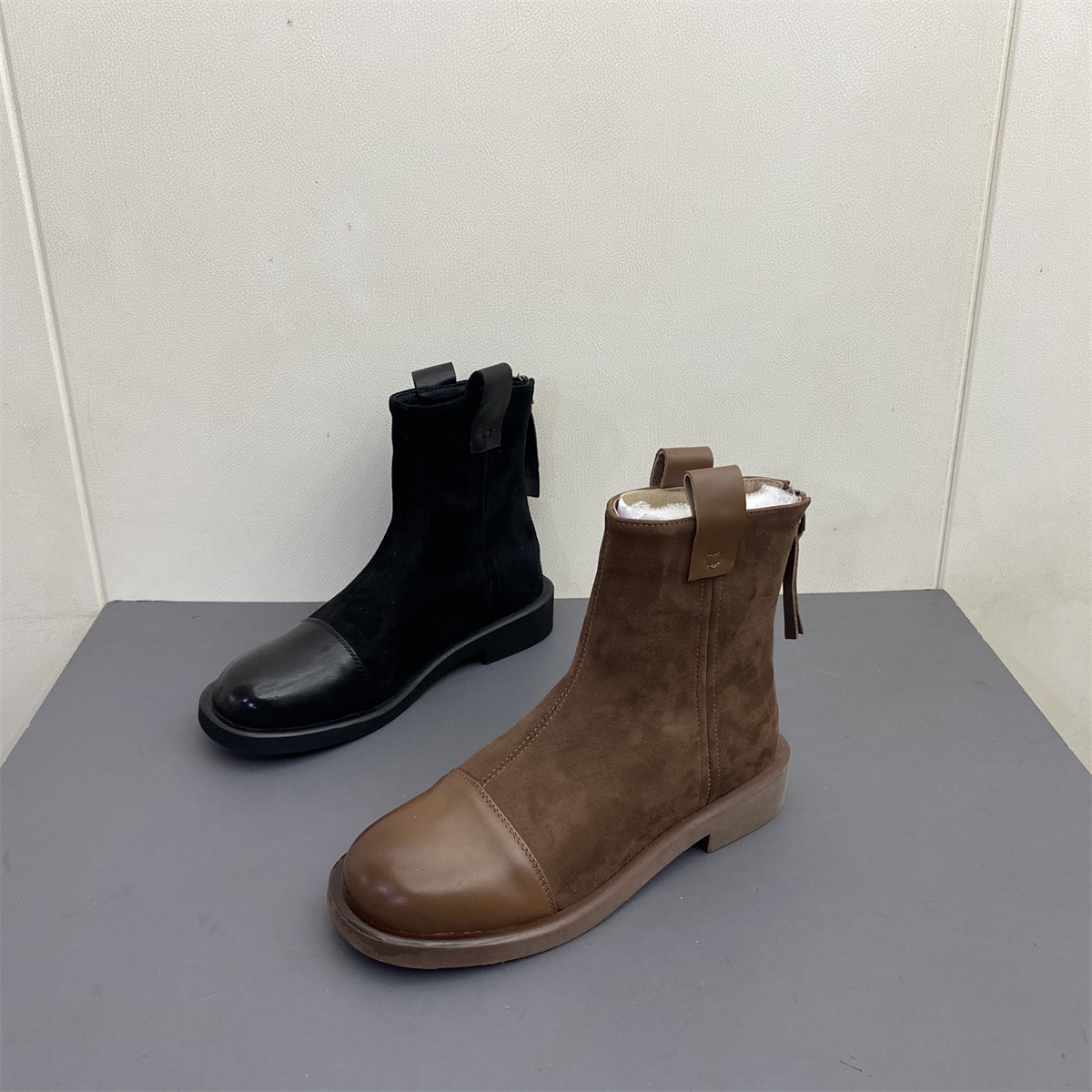 低跟方跟复古百搭显瘦马丁靴