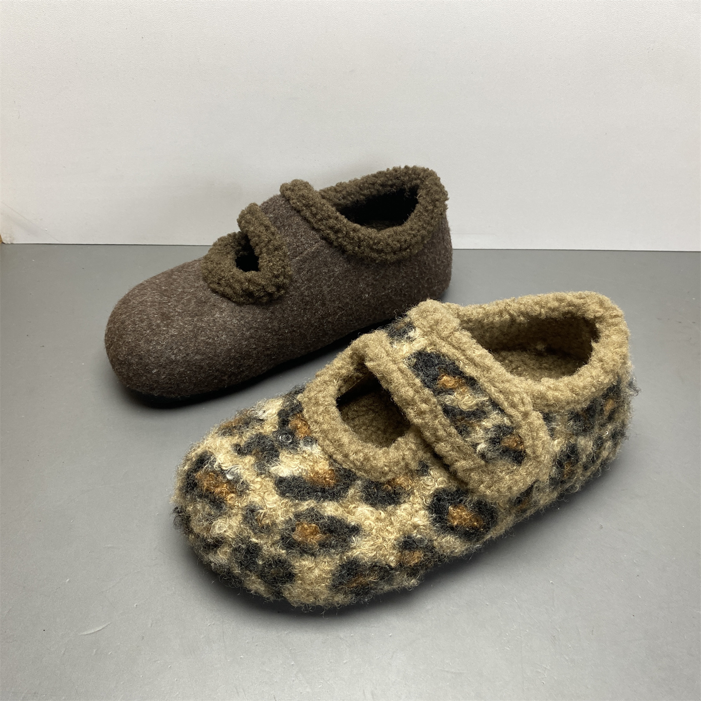 豆豆鞋圆头平底软底保暖棉鞋女