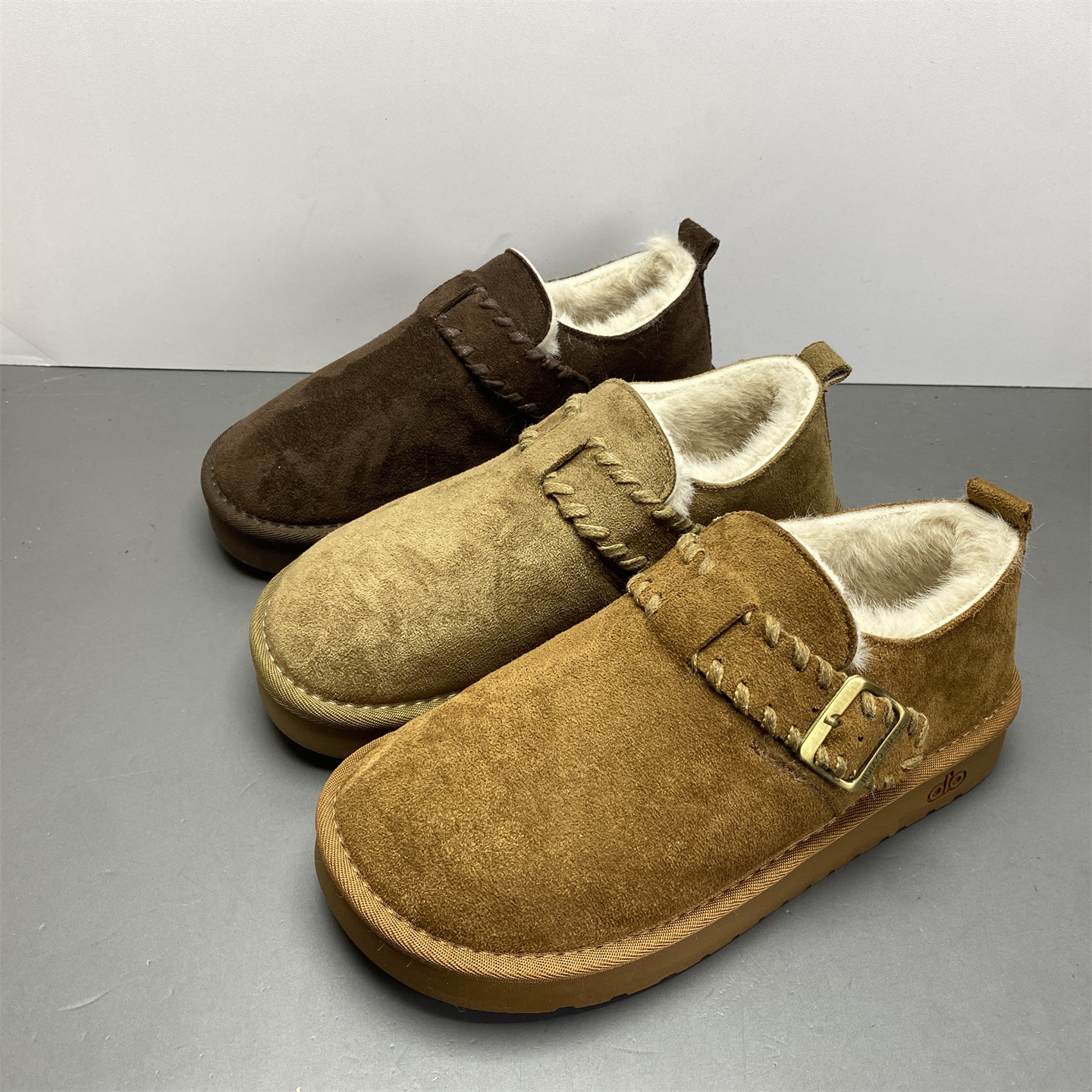 勃肯鞋圆头平底加厚保暖女单鞋