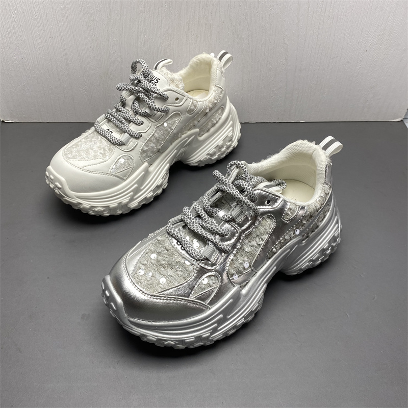 休闲鞋松糕底增高显瘦老爹鞋女