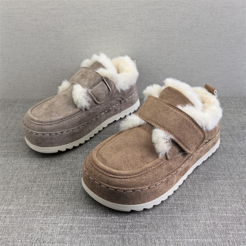 豆豆鞋圆头平底加厚保暖乐福鞋