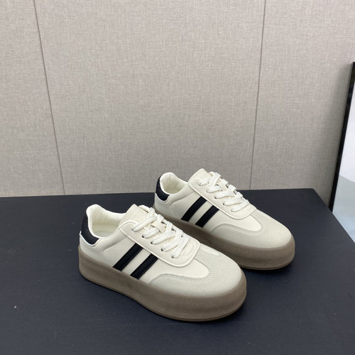 系带厚底软底学生板鞋女