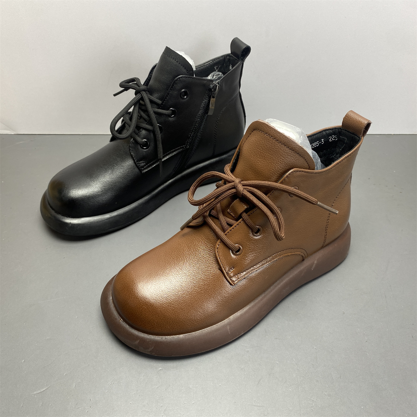 圆头低跟加厚保暖马丁靴