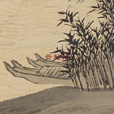 明唐寅震泽烟树图Z高清电子图片232M装饰宣传素材