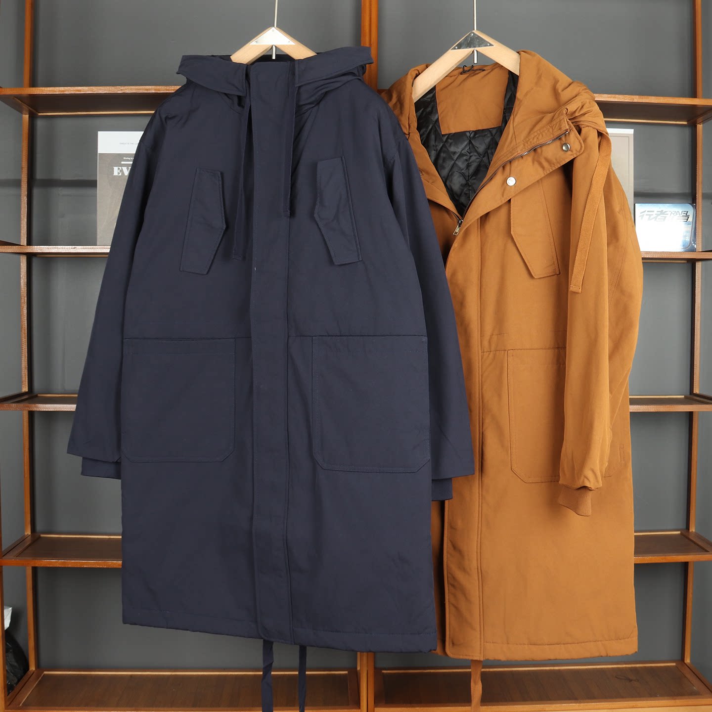 外贸尾货男装青年秋季新款休闲棉服时尚百搭潮流韩版棉衣长款外套