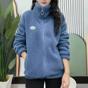 2025新款秋冬妈妈装羊羔毛加绒加厚保暖棉衣服时尚中老年女装颗粒