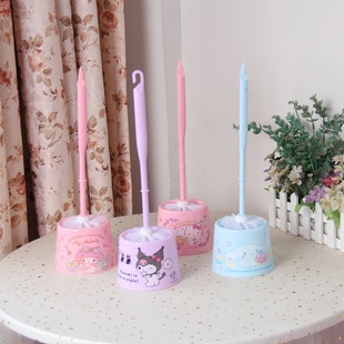 2025新款 kitty马桶刷塑料带底座马桶刷美乐蒂卡通厕所刷清洁图案