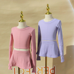 中国舞 练功服芭蕾热身短裤 2025新款 儿童舞蹈毛衣外套女童秋冬长袖