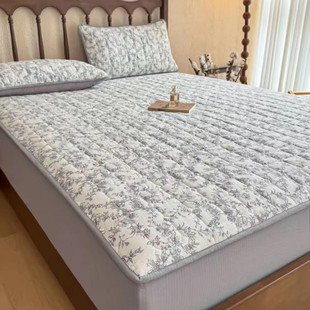 2025新款 通用全包围防滑床罩隔脏床垫 加厚夹棉床笠云感棉四季