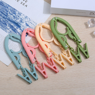 2025新款 折叠衣架多功能晒衣架防滑户外旅行衣架出差便携魔术衣架