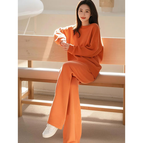 2025新款今年流行的秋季女装韩系chic别致御姐又a又飒休闲橘色
