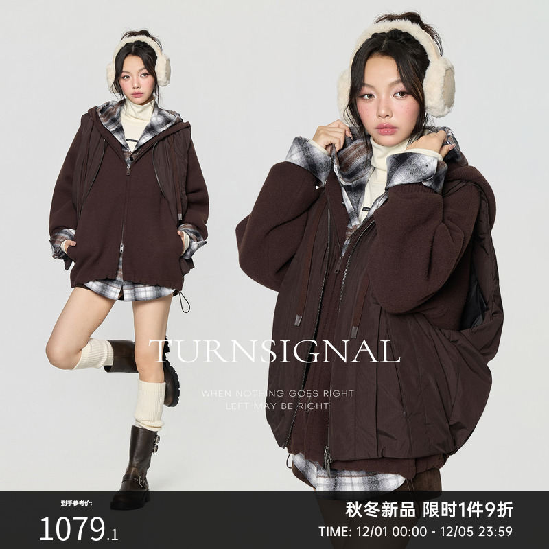 TurnSignal短款毛衣马甲两件套