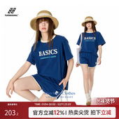 T恤短裤 两件套女夏季 2026新款 TurnSignal潮牌短袖 休闲运动套装 夏