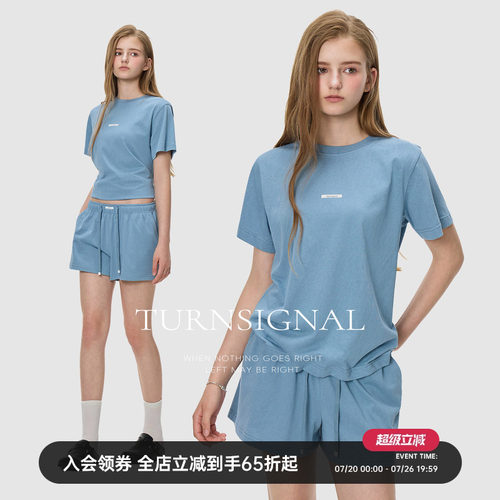 TurnSignal韩系短袖T恤短裤套装