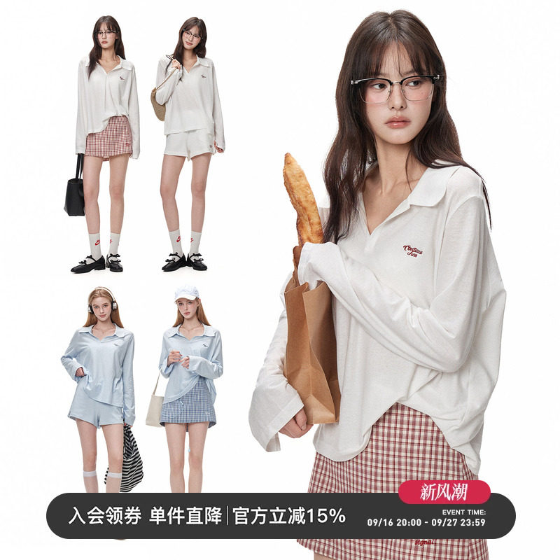 TurnSignal韩系防晒长袖POLO衫女
