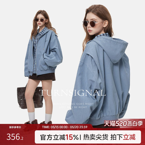 TurnSignal连帽开衫外套女