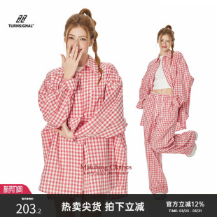 休闲宽松长袖 TurnSignal复古格子衬衫 2026新款 夏季 防晒外套 女薄款