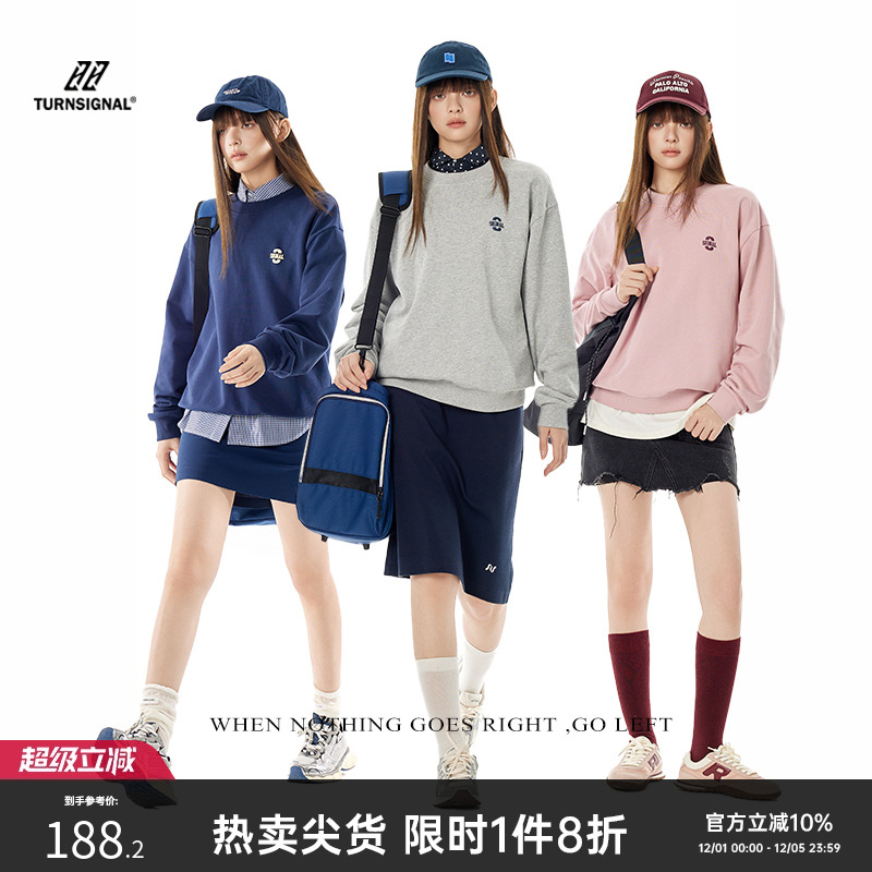 TurnSignal圆领卫衣女春秋