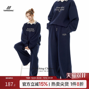 长裤 直筒宽松休闲运动裤 冬 女秋冬2025新款 TurnSignal潮牌阔腿卫裤