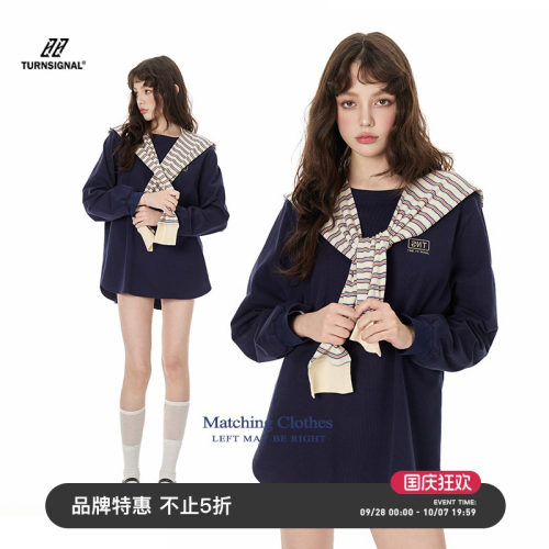 TurnSignal潮牌披肩长袖T恤女