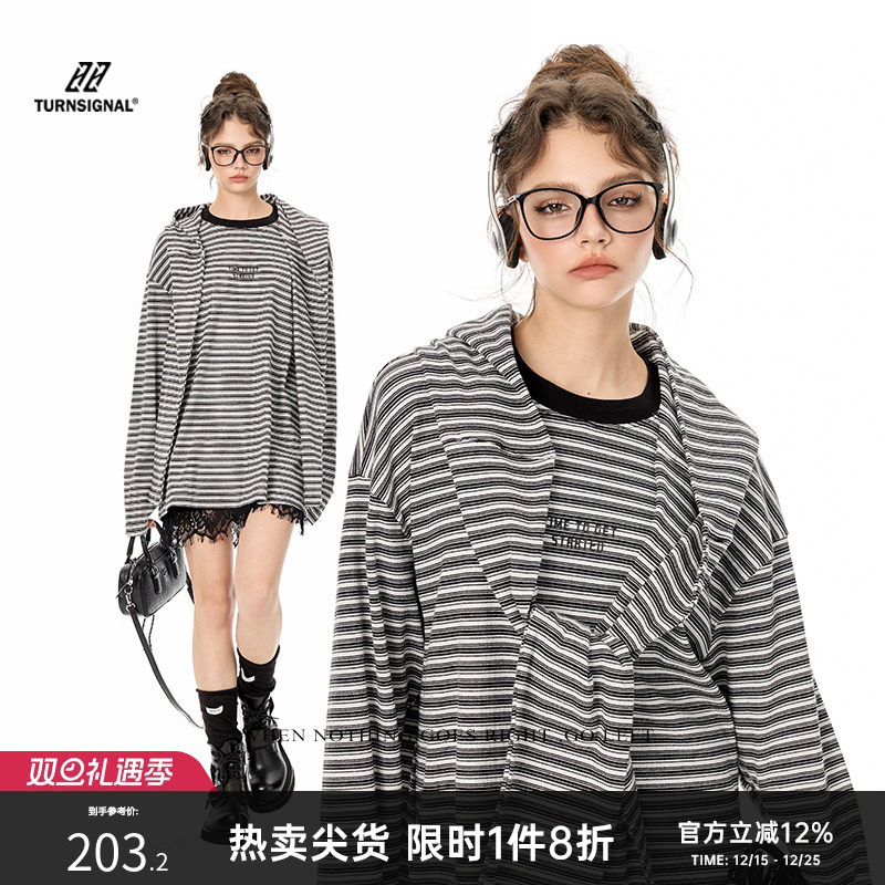 TurnSignal潮牌针织长袖T恤裙