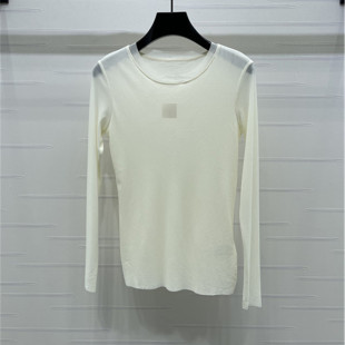 显瘦针织衫 圆领刺绣logo徽标气质优雅修身 新款 2025秋季