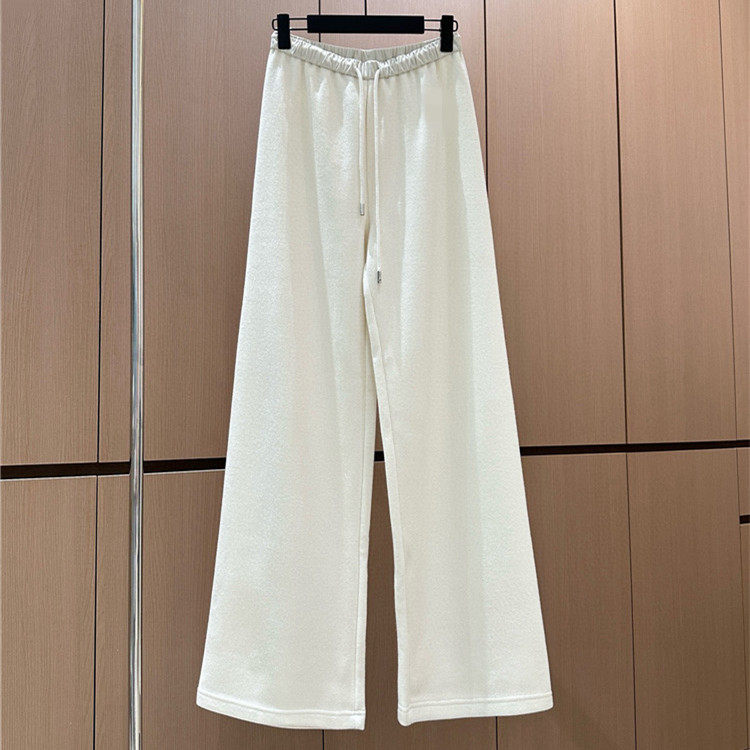 2025秋冬新款松紧腰刺绣logo徽标舒适柔软百搭直筒休闲裤